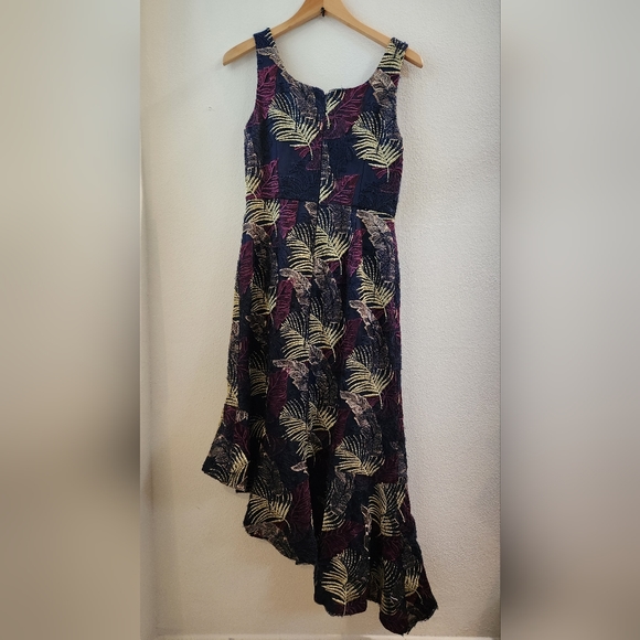 Aidan Mattox Dress Women's Printed V-Neck Sleeveless Asymmetric High-Low Size‎ 6 - Picture 9 of 15